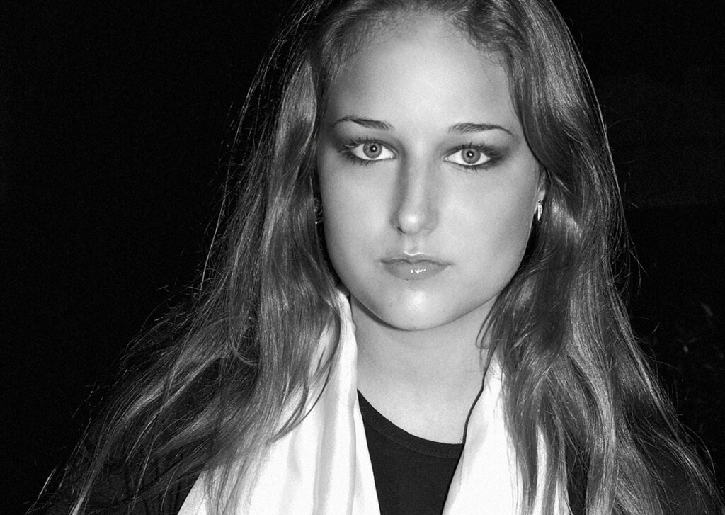 Rare dramatic black and white portrait of artist and retired actress Leelee Sobieski.
By celebrity art photographer Daniel Alvarado