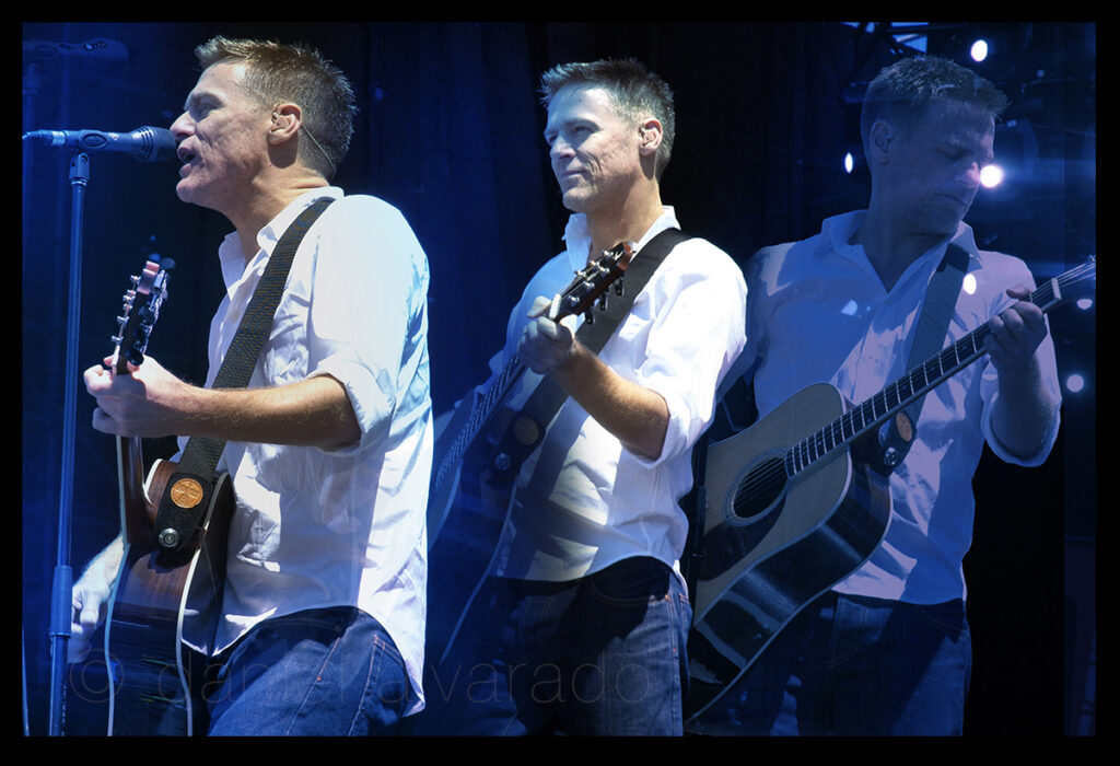 Bryan Adams performing All for Love live on stage at Molson Park during the Live 8 Canada concert on July 2, 2005. Photo by Daniel Alvarado.