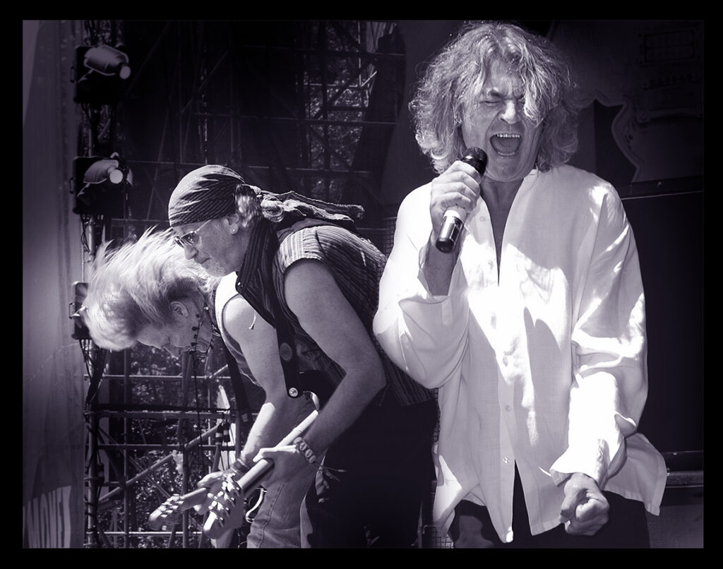 Deep Purple performing Smoke on the Water live on stage at Molson Park during the Live 8 concert on July 2, 2005. Photo by Daniel Alvarado.